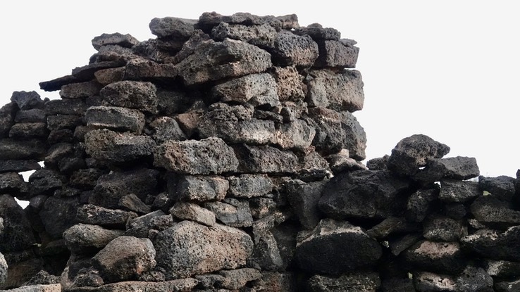 Structures of Basalt Built by Guano Miners